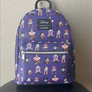 Loungefly Disney Villains Purple Kids Backpack